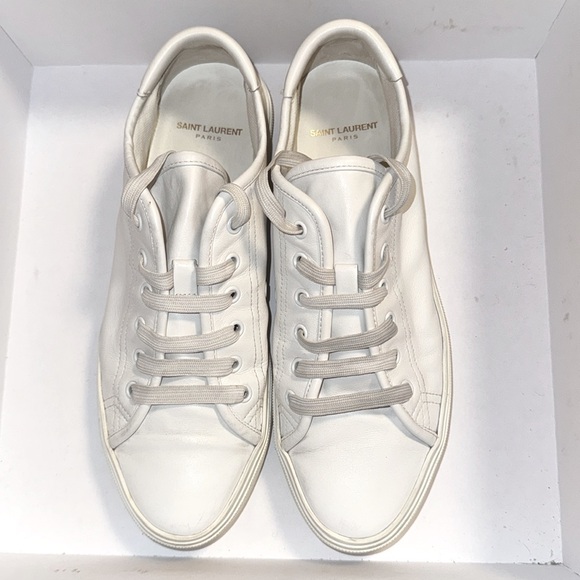 Saint Laurent Malibu Sneakers In Smooth Leather Sz 40 - Picture 6 of 13